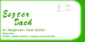 eszter dach business card